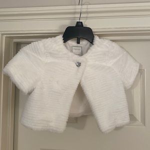 Gymboree toddlers bolero jacket. White. NWT